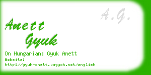anett gyuk business card
